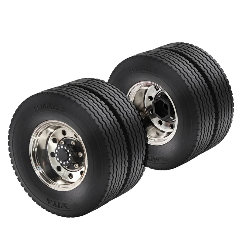 

Highly Recommended Metal Wheel Drive/Bearing Hub Rim Double Wheels Set For 1/14 Tamiya RC Trailer Tractor Truck SCANIA