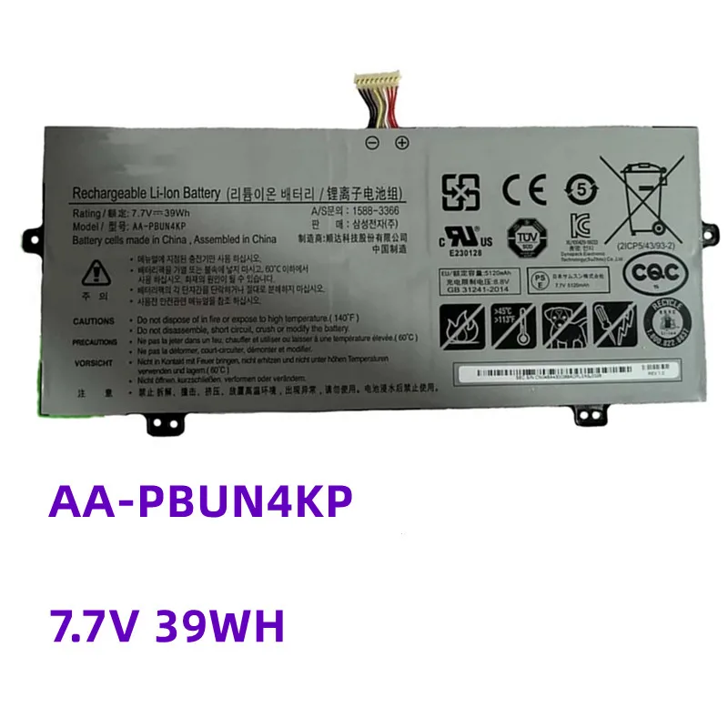 

Battery AA-PBUN4KP 5120mAh /39Wh For 930QAA-K01 930QAA-K716 Notebook 9 Pen NP930QAA NT930QBE NT930QBV NP930QAA-K01C 7.7V 39WH