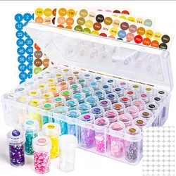 24/30/60 Bottles Diamond Painting Container Case With Number Stickers Labels Stickers Beads Storage Box Organizer Tools