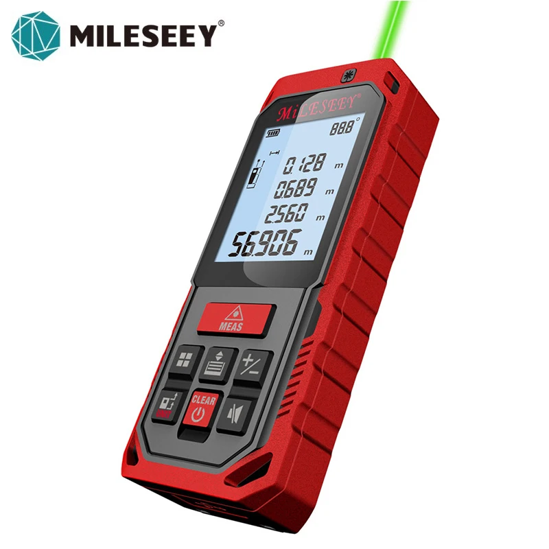 Mileseey Mini Rangefinder Digital laser distance Meter laser Tape measure Diastimeter tool 100M/80M/60M-40M Laser Rangefinder