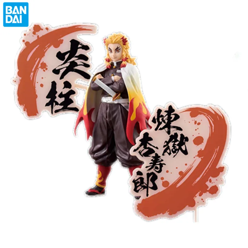 Bandai Genuine Anime Demon Slayer Kimetsu No Yaiba Tanjiro Flame Pillar Anjuro Kizuna's Outfit EX PVC 17cm Figure Model Toy Gift