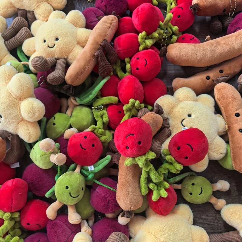 

In Stock New Fruit Food Series Keychain Plush Doll Toy Pendant Keychain Trend Creative Cute Kawaii Keychain Decor Kids Gift 2026