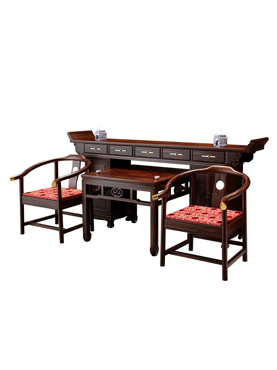 Zhongtang six-piece solid wood new Chinese-style table incense table