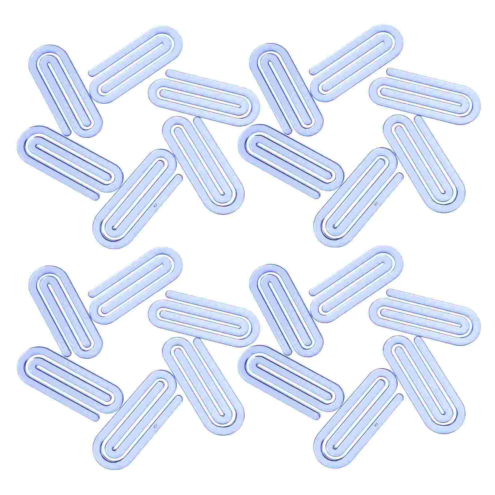 

60 Pcs Office Paper Clips File Big Mini Folders Document Fixing Small Plastic Binder Blue Baby