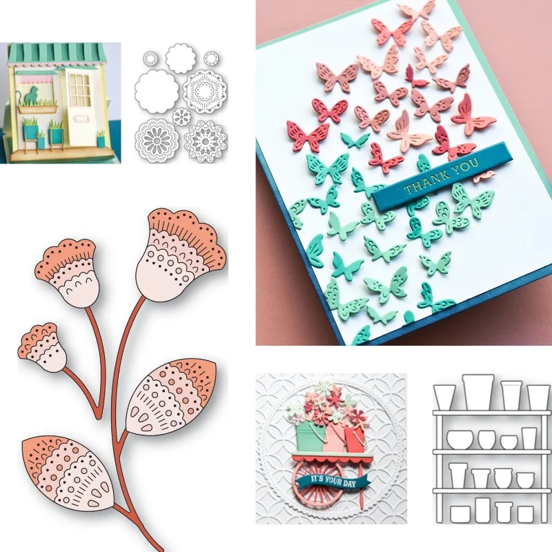 Beautiful Flower and Tender Green Shoots New Arrival 2026 Metal Cutting Die Scrap Booking DIY Decoration Craft Embossing Stencil