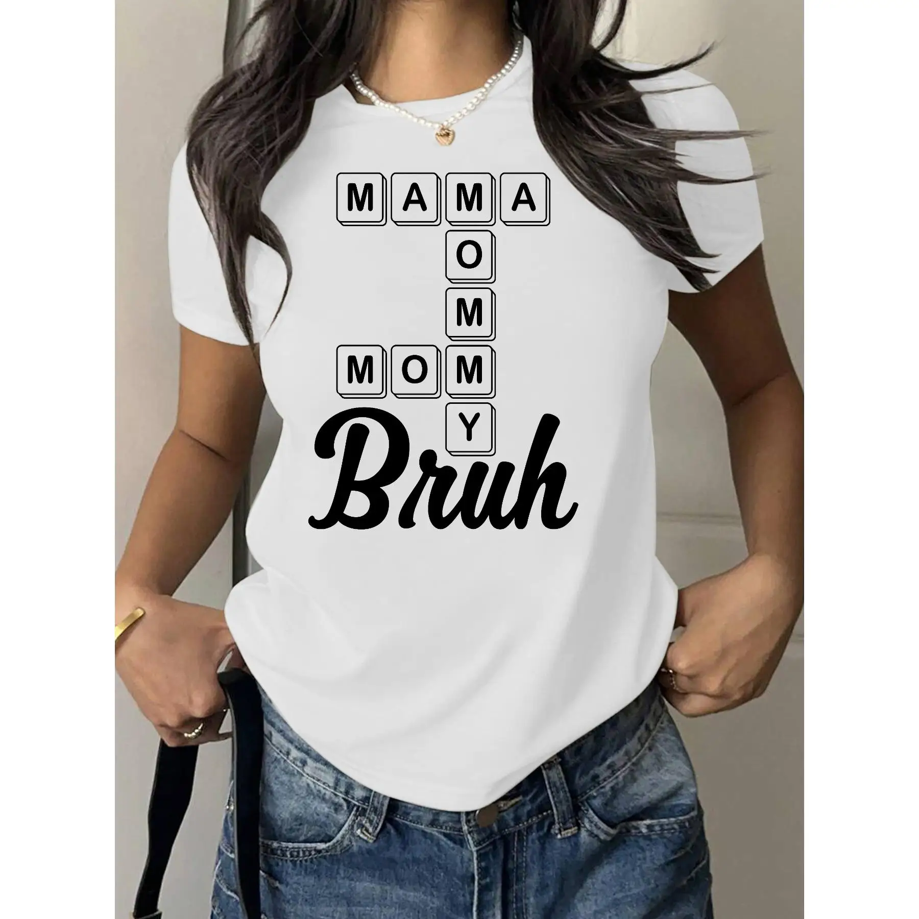 

Funny Mom T-shirt, Mama Mommy Mom Bruh Graphic Tee, Humorous Mother's Day Gift, Sarcastic Mother Life Top, New Mom Funny Saying