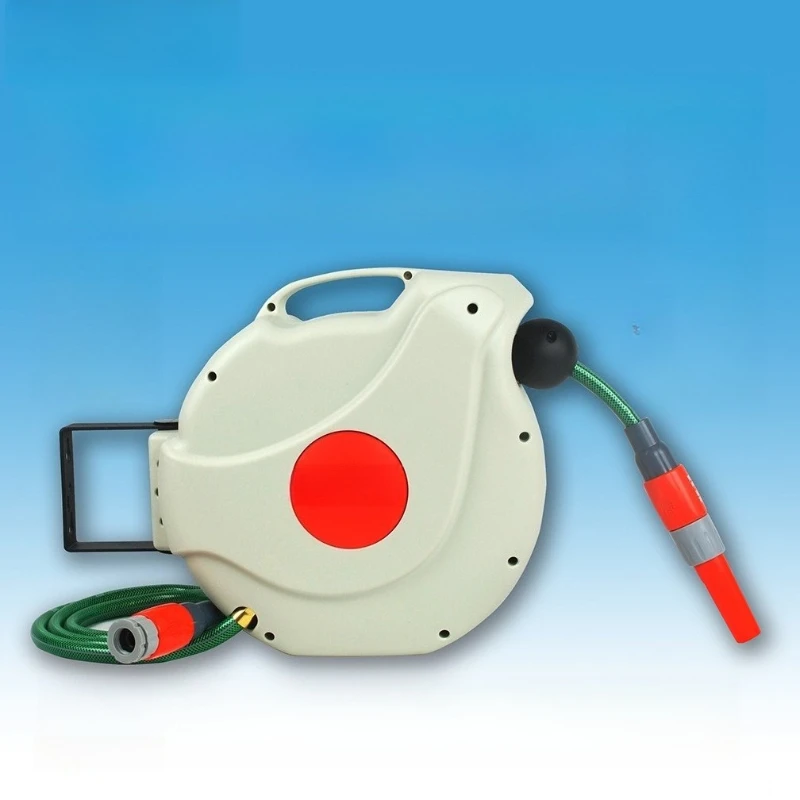 

10 meters wall-mounted automatic reel telescopic recovery water pipe truck storage rack car wash