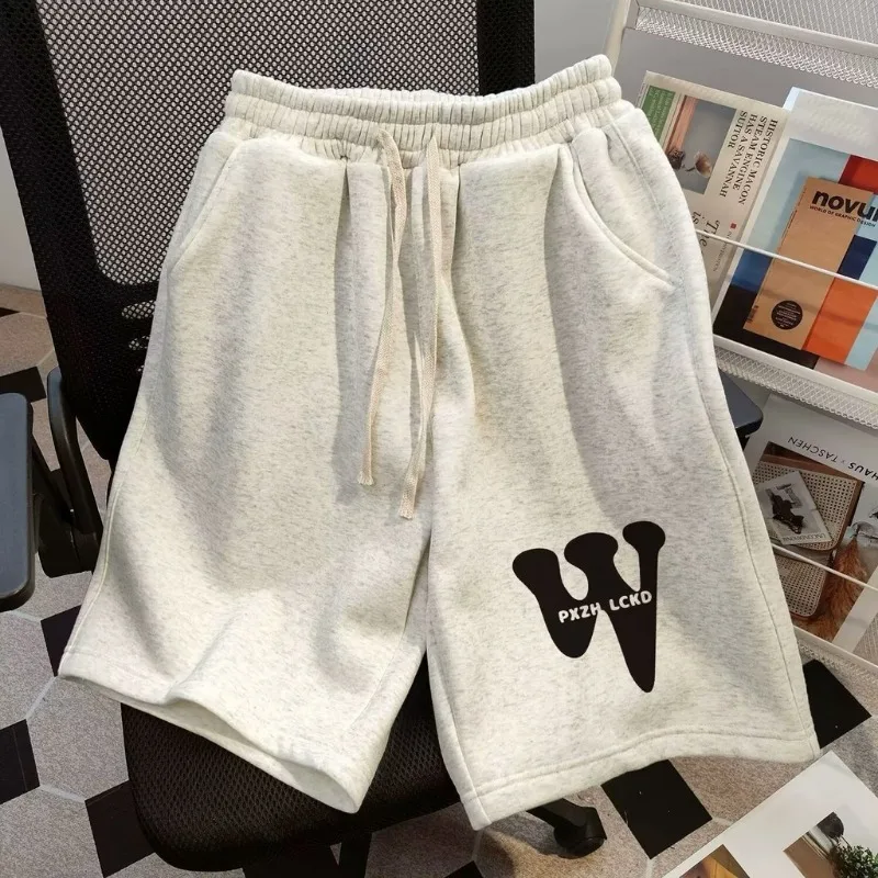 

M-8XL Large American High Street Shorts Summer New Shorts Men's Design Sense Loose Straight Casual Five Quarter Pants