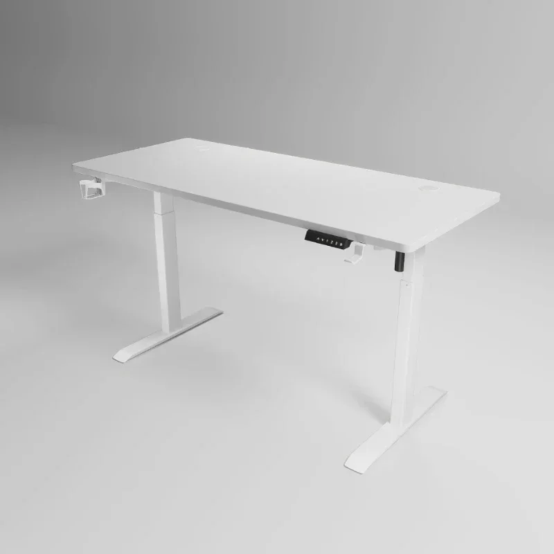 

A Furniture Height Adjustable Electric Standing Desk Frame With Custom Desktop Office Sit Stand Up Desk