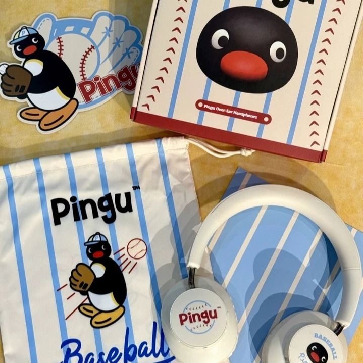 

Martube новые наушники Pingu, подарочная коробка, подарок на день рождения для девочек, каваи, наушники Pingu, декоративные аниме, периферийные устройства, подарочная гарнитура
