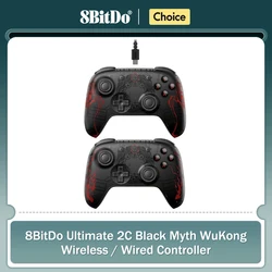 8BitDo Ultimate 2C Wireless Game Controller Wired Gamepad Black Myth WuKong with Hall Effect Joystick for Windows 10/11 Android