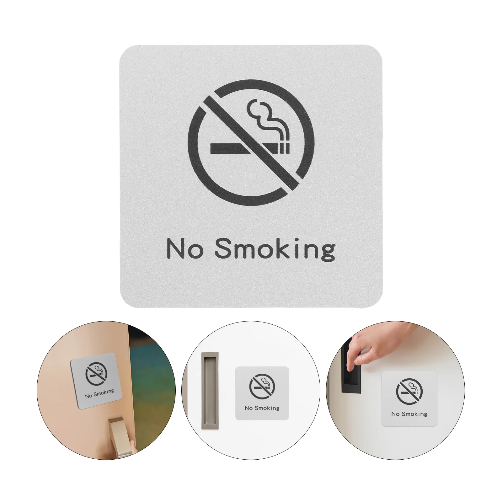 No Smoking Sign Restroom Door Bathroom for Signs Home Aluminum Decor Wall Business