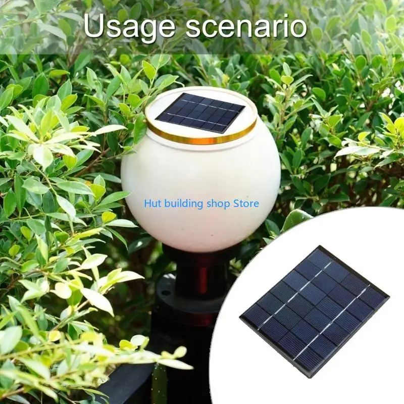 T21C Upgrades 2W Solar Panel 6V High Efficiency Charging Panel High Stability Solar Board for Artware Lawn Light Wall Light