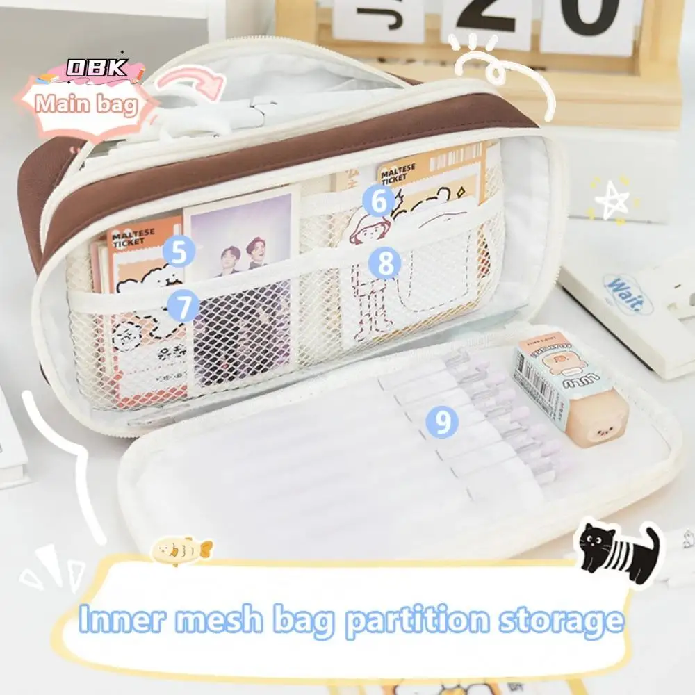 

9 Layer Cute Girls Pencil Case Large Capacity Animal Kawaii School Cases Pouch Portable Aesthetic Bag Organizer Box Stationery