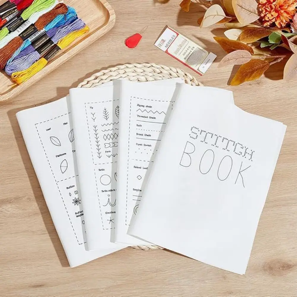 New Embroidery Stitch Book Kit All Scenario Embroidery Learning Book Hand DIY Needlework Book Decorative Book
