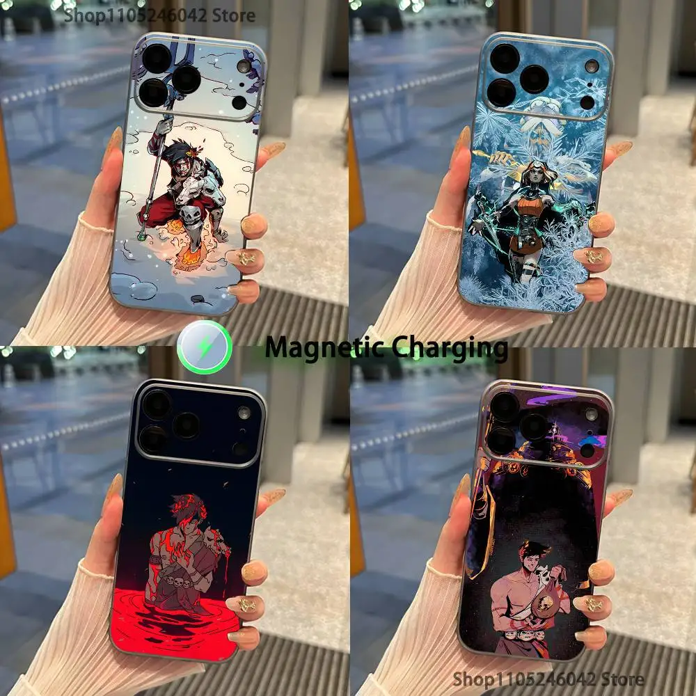 

Game H-Hades 2 Melinoe Magnetic Wireless Charging Transparent gray Phone Case For iPhone 17,16,15,14,13,12,11,Pro,Max,Plus