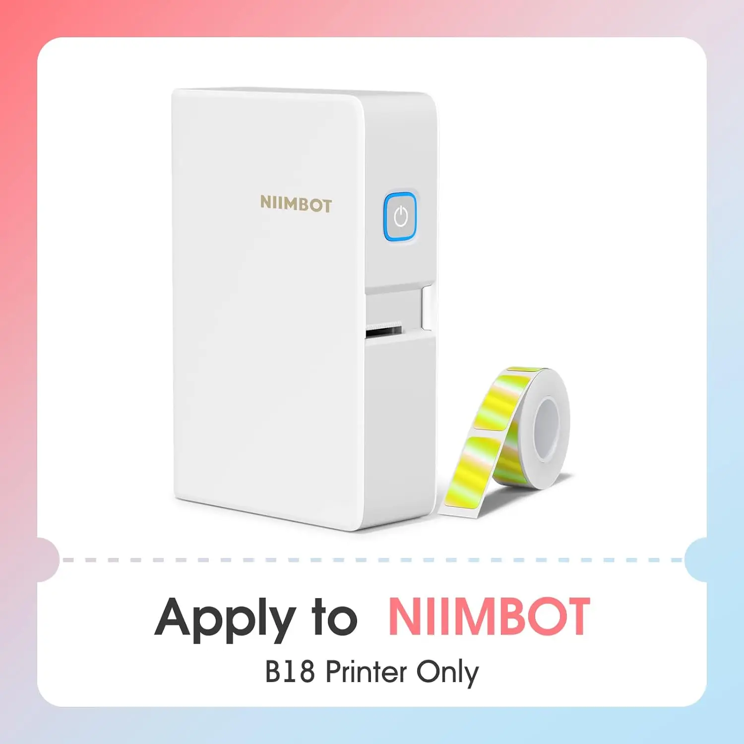 Niimbot B18 Label Stickers Keep 10 Years White Colorful Gold Silver Laser Thermal Transfer Carbon Ribbon Paper