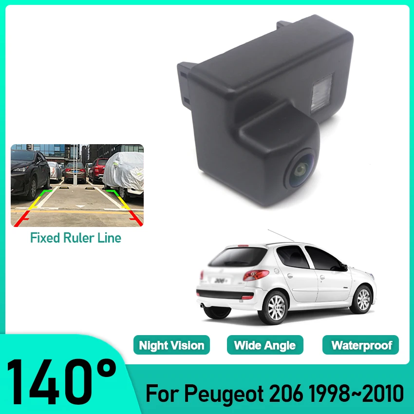 Car Rearview Rear View Camera Vehicle Backup Parking Back Auto HD CCD CAM Accessories Kit For Peugeot 206 1998~2008 2009 2010