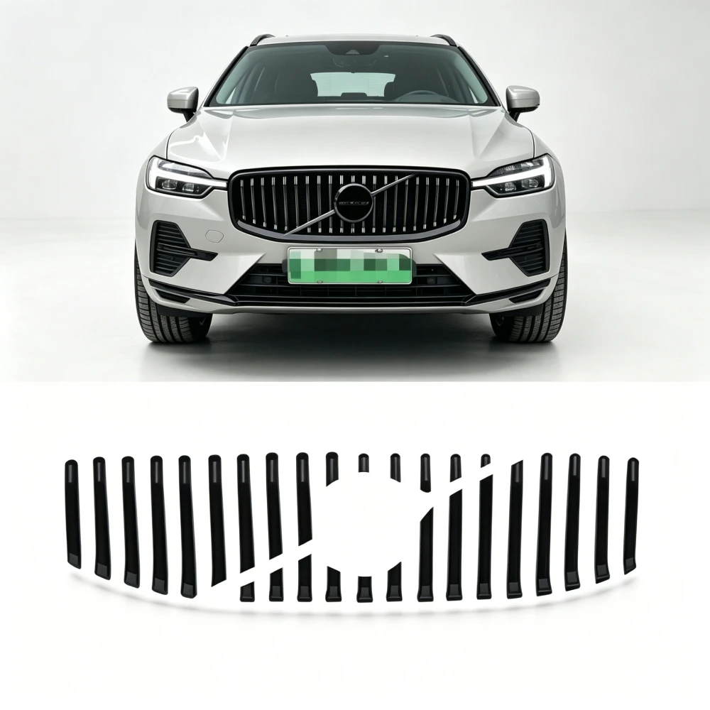 

1 Set Black Car Stickers For Volvo XC60 2022 2023 2024 2025 Front Grill Decoration Supplies