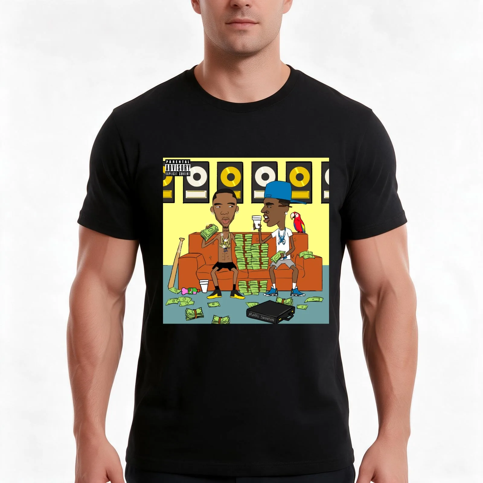 Dum and Dummer 2 - Young Dolph T-Shirt, Summer Casual Cotton Tee, Oversized Streetwear Tops, Vintage Graphic Print, 100% Cotton