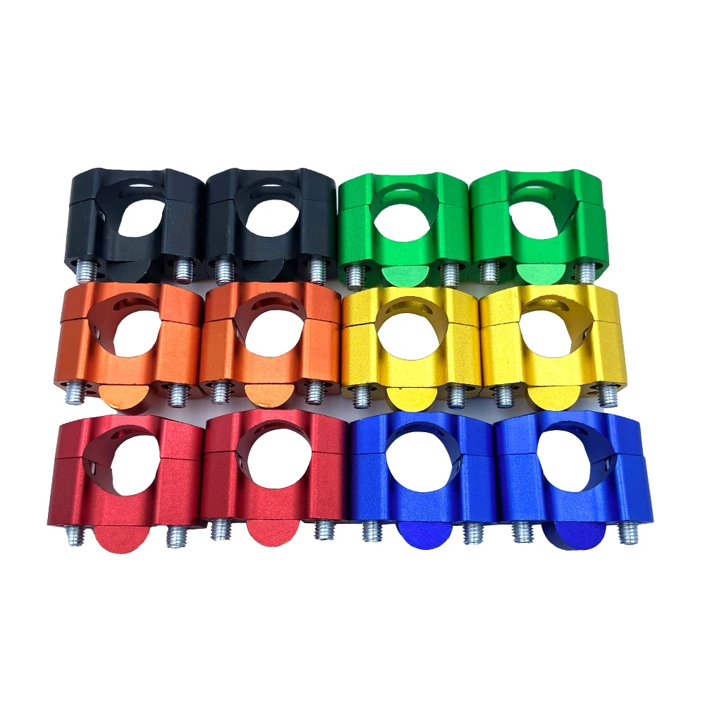 1 Pair 22mm 28mm Universal Off Road Motorbike Bar Clamps Handlebar Risers Adapter For 7/8" 1-1/8 Pit Dirt Bike Motorcycle Enduro