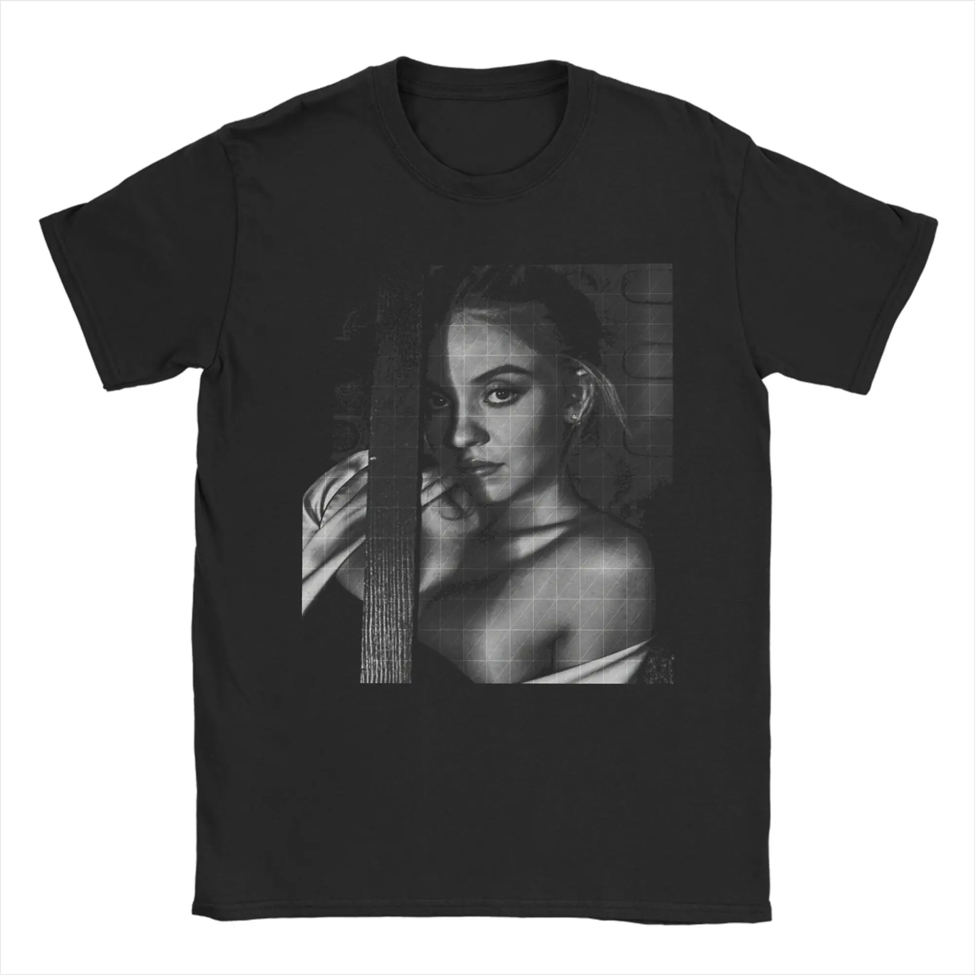 سيدني سويني الممثلة الأمريكية تي شيرت الرجال Y2K الأساسية تي شيرتات قطن الصيف تنفس موضة تي شيرت رخيصة المتضخم القمم