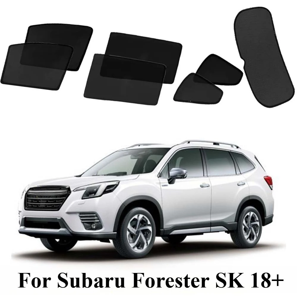 Magnetic Sun Shades For Subaru Forester SK 18+ Front Port Back Windows Sun Blind