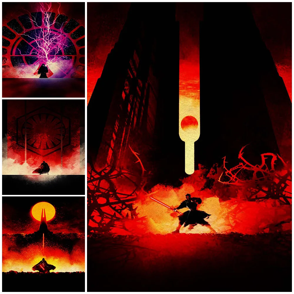 

Darth Maul,Darth Sidious,Darth Vader,Kylo Ren,Science Fiction Movie Characters Wall Art Print Space Soldier Art Poster And Print