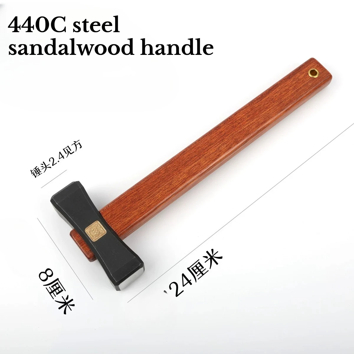 Creative Little Waist Handmade Hammer 440C Steel Manufacturing Blood Sandalwood Handle Multi Functional Household Tool