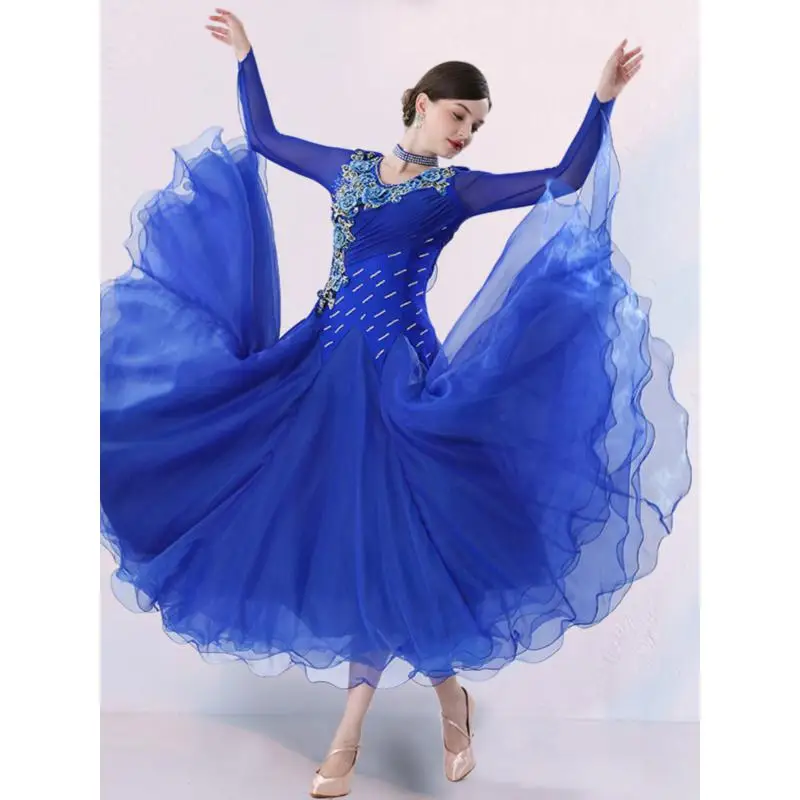 2024 Modern Dance Dress New Ballroom Dance Performance Dress Ballroom Dance Waltz Costumes TM8231