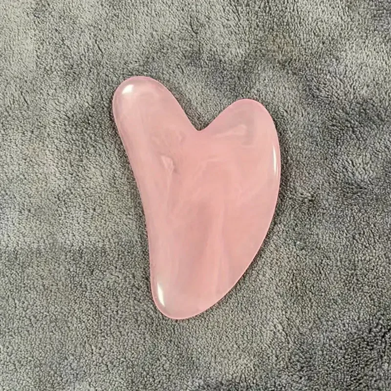 

Natural Resin Gua Sha Scraper Board Rose Quartz Scraper Facial Lifting Anti-Wrinkle Massage Board Body Beauty Spa Massage