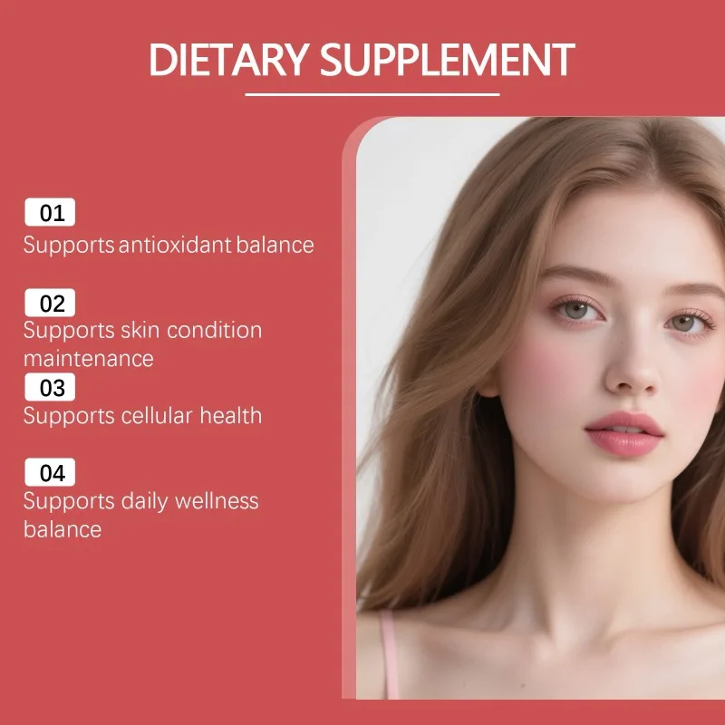 Glutathione Capsules Containing Resveratrol, Collagen, Hyaluronic Acid, Vitamin C, Black Pepper, NAC