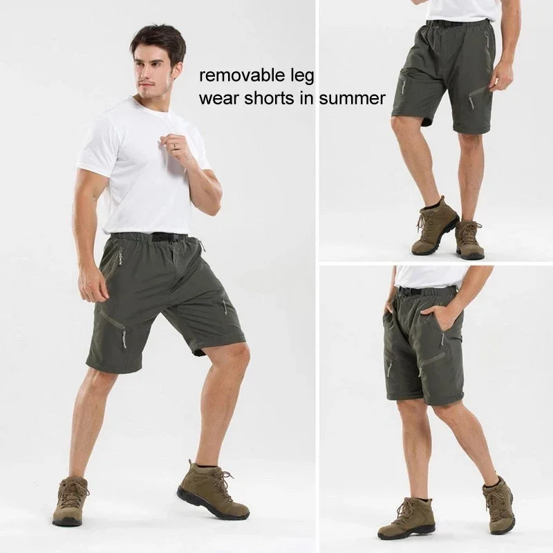 Pantaloni casual Sport estivi Asciugatura rapida Escursionismo all'aperto Pesca Corsa Pantaloni lunghi dimagranti Può rimuovere ai pantaloncini Pantaloni da viaggio in spiaggia