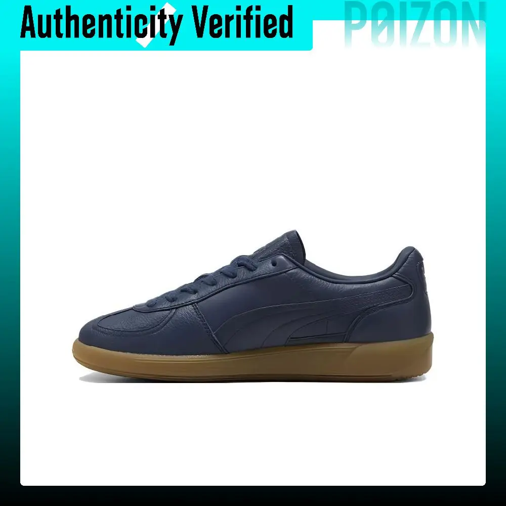 PUMA Palermo PREMIUM Wear resistant And Lightweight Low top German Army Trainers Men's Marine Blue 397246-02