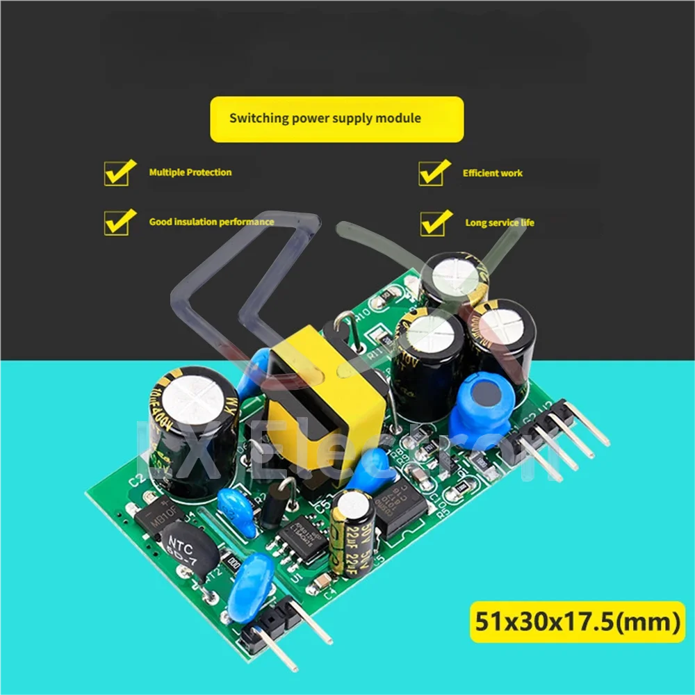 1pcs 5V 500mA 12V 200mA Dual Output Switching Power Supply Board Module Voltage Regulator Module Power AC to DC 5V 12V 5W