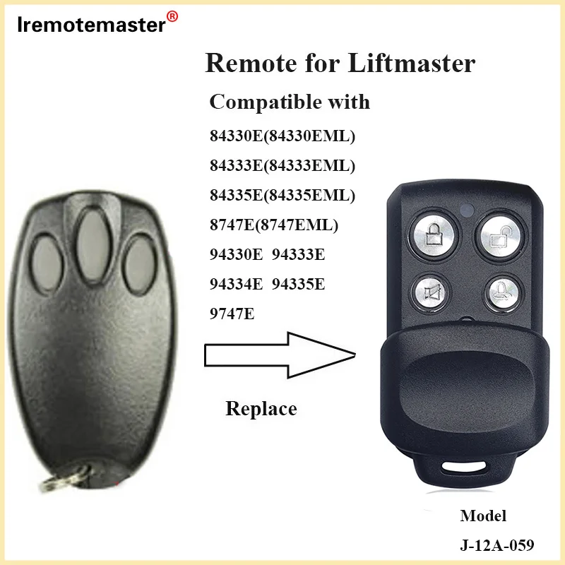 For MERLIN C945 C943 C940 C840 1A5639-7 433MHz LiftMaster 94335E 84335E 94335EML 84335EML Garage Door Remote Control Replacement