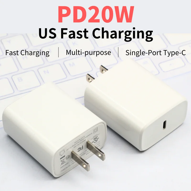 

PD20W US Single-Port Type-C Fast Charging Plug Multi-Function Universal Travel Converter Plug For The US Japan Canada Portable
