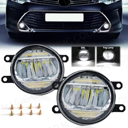2in1 Car LED Fog Light DRL Daytime Running Lamp for Toyota Corolla Camry Prius Tacoma RAV4 Yaris Avalon Sienna Highlander 12V