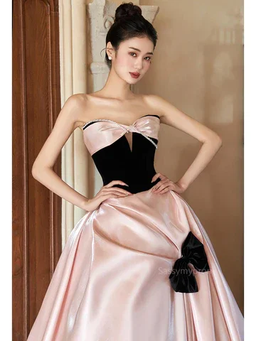 TAFN Korea Pink Wedding Dressses Off the Shoulder Bow Princess A-line Bridal Ball Gown Elegant Lovely Wedding Reception Dresses