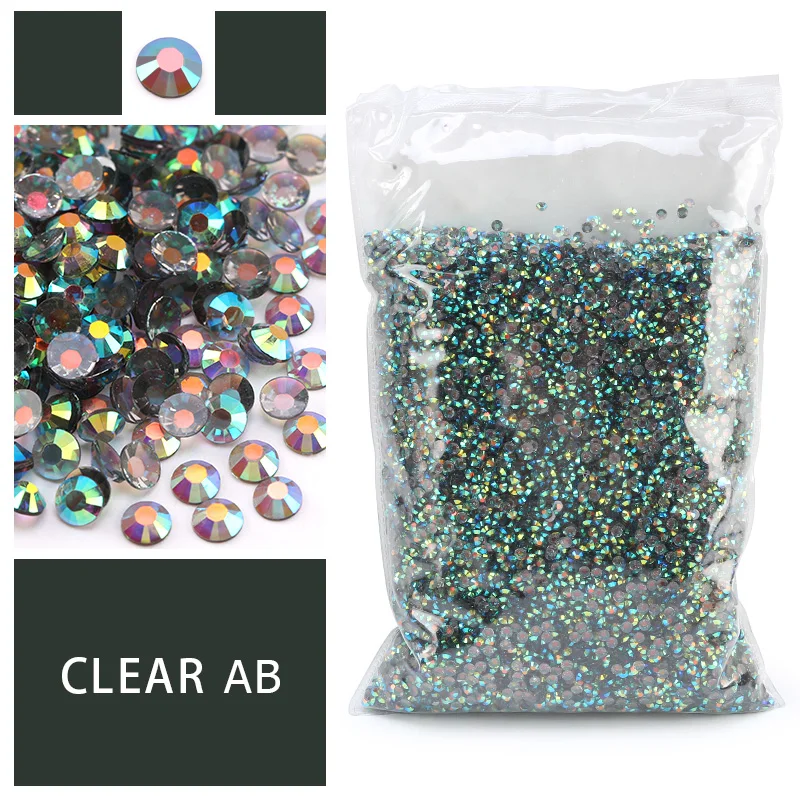 QIAO Groothandel Hars Steentjes voor Kleding Decoraties Niet Hotfix Kristal Nagel Edelstenen Plaksteen Lijm op Strass Accessoires