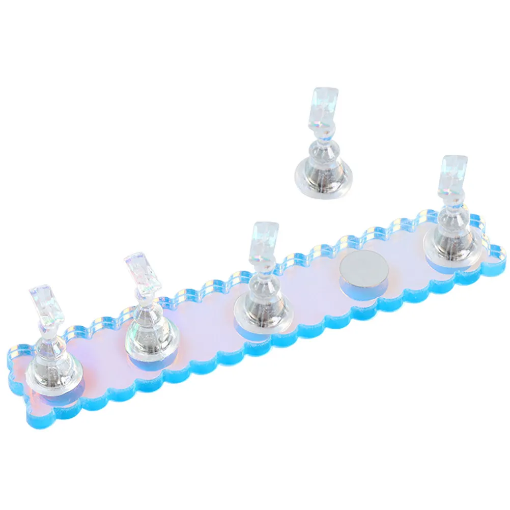 1Set Professional Nail Practice Stand for Salon School Home Use Lightweight Space Saving Nail Art Display Rack Manicure Training