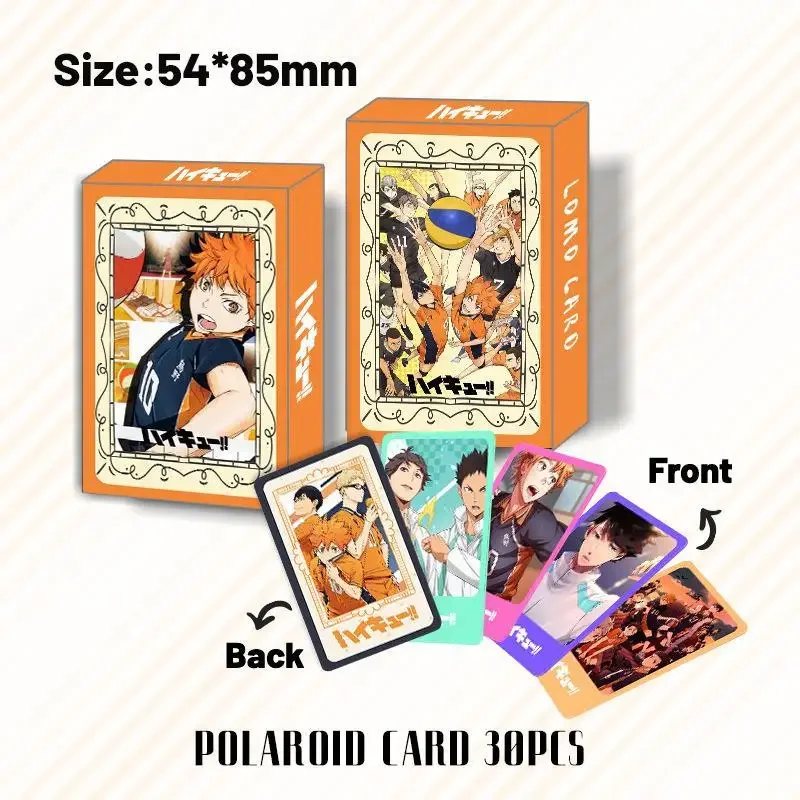 30PCS Hinata Shoyo Tobio Kageyama Daichi Sawamura LOMO Card Adorable Hot Quality Lightweight Stationery Set Limited Edition