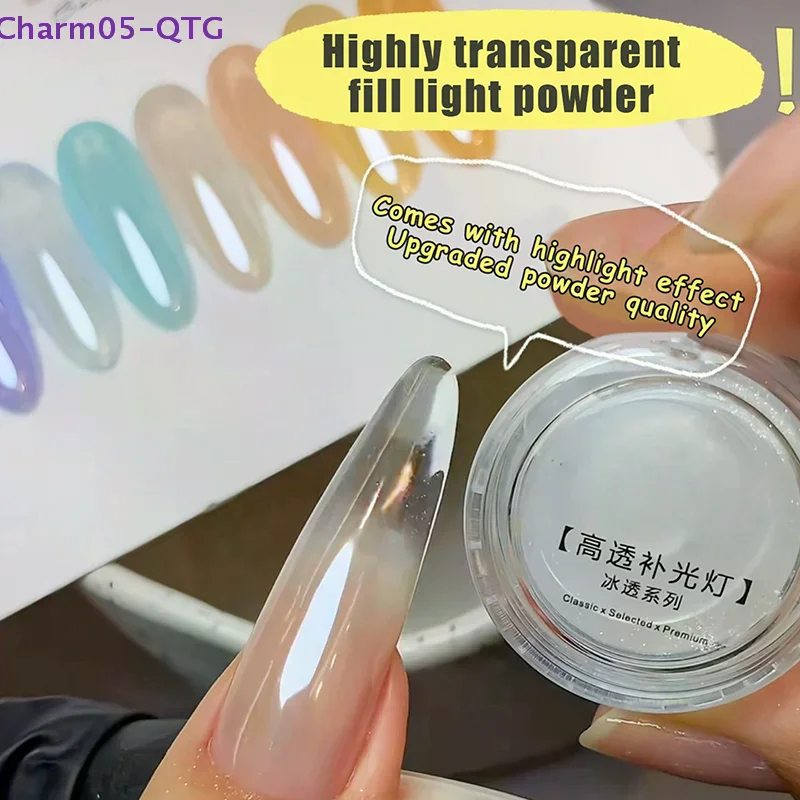 1Jar Plating Aurora Chrome Nail Powder Orange High-Gloss Moonlight Mirror Fine Glitter Pigment Aurora Pearl Rubbing Dust Chrome