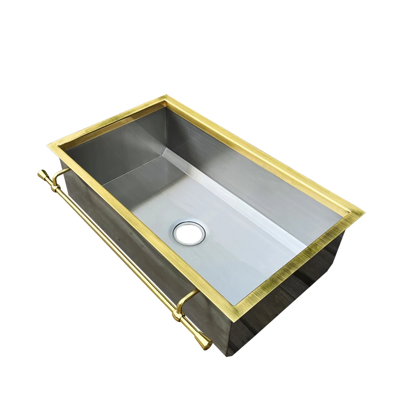 Imagem -04 - Handmade Brass Finish Kitchen Sink com Toalha Bar Farmhouse Acessórios 33