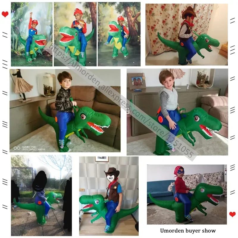 Dinosaure Gonflable T Rex 303 Cosplay pour Enfants, Garçons, Ride on Dinosaur Party, Vêtement Gonflé, MN11