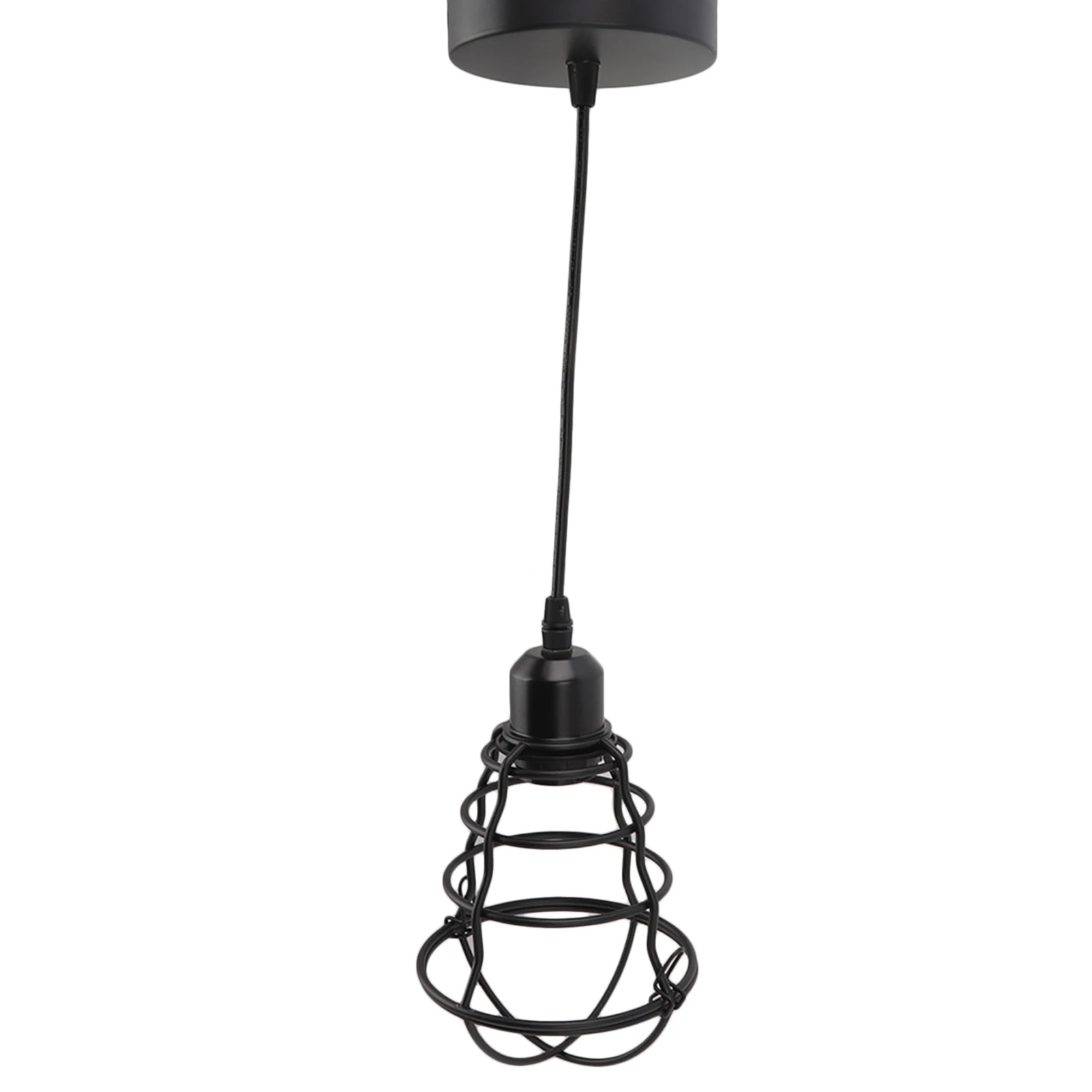 Retro Pendant Lamp Iron Spiral Frame Ceiling Light Restaurant Industrial Chandelier Indoor Wrought Metal Modern Lighting Fixture