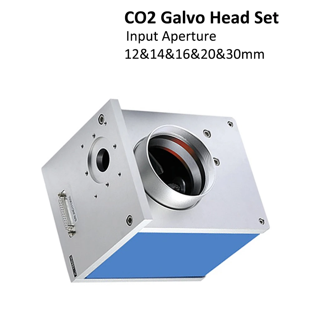 HAOJIAYI CO2 Laser Scanning Galvo Head 10.6um Input Aperture 12mm 14mm 16mm 20mm 30mm Galvanometer Scanner with Power Supply