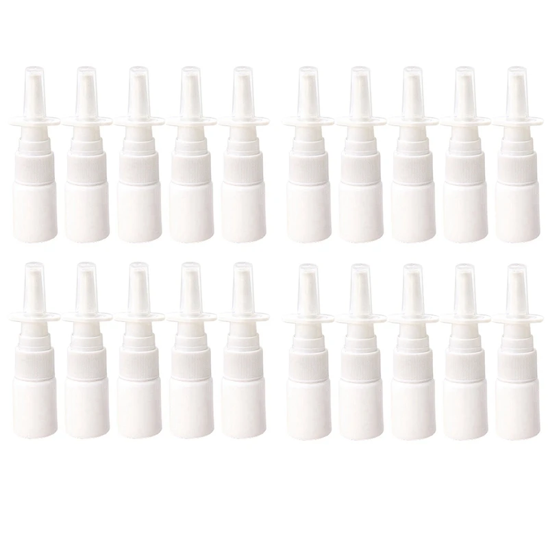 

40Pcs 10Ml Spray Bottle Refillable Plastic Mist Nose Nasal Sprayer