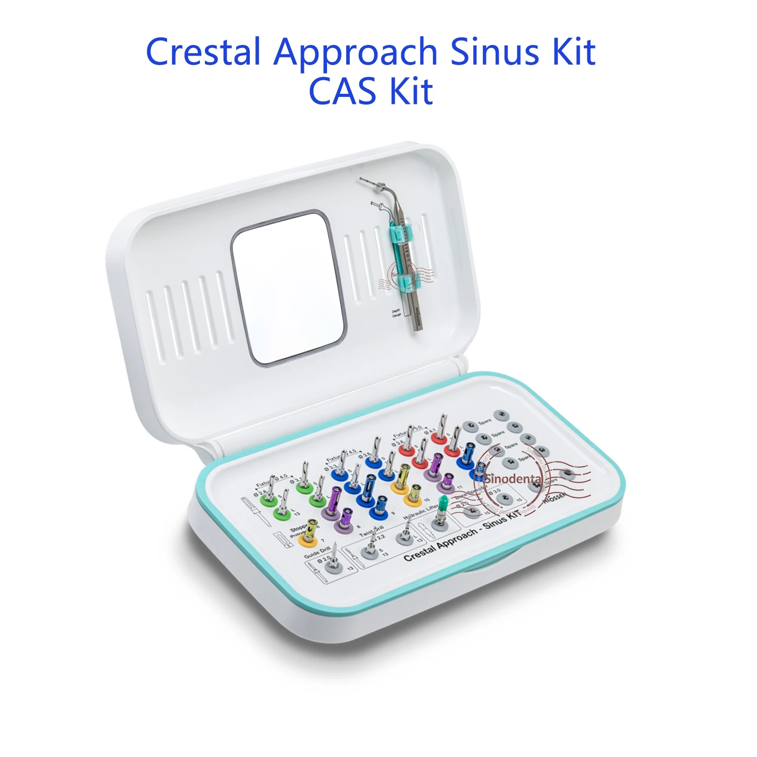 Dental Implant CAS Kit Surgical Crestal Approach Sinus Kit CAS Tool Accessory for Dental Implant Sinus Lifting Procedure Use