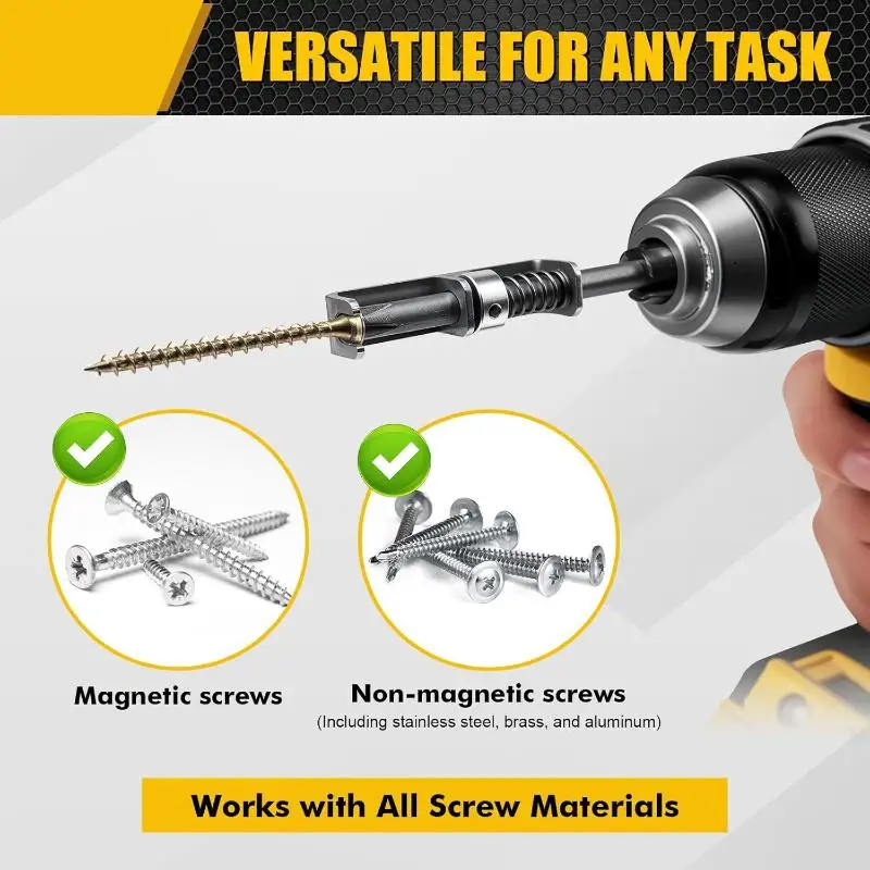 Screw Bit Holder Spring-Loaded Screw Holder Bit Retaining Adapter Tool Quick Release Attachment For Garage Repair Hardware Home